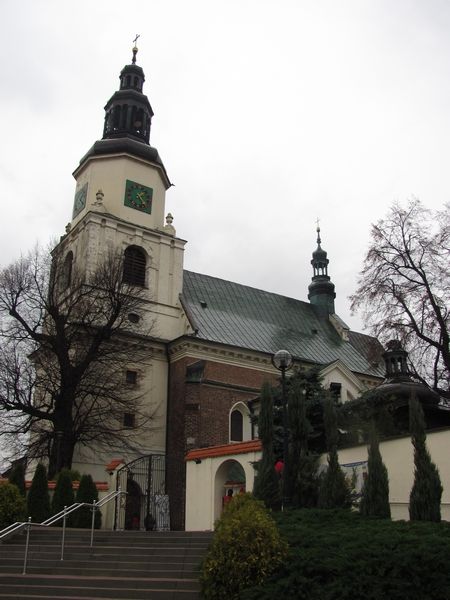 Krzepice -  kościół fundacji Kazimierza Wielkiego, na Szlaku Jakubowym leżący 