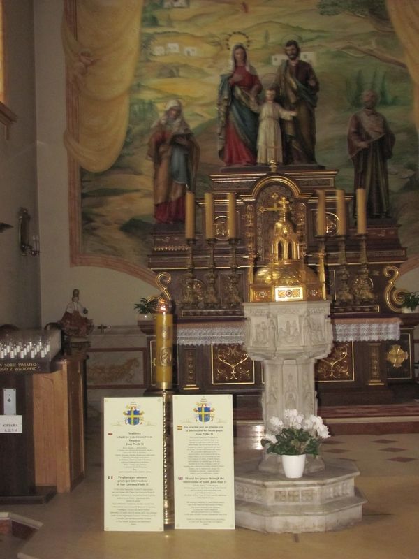 Wadowice - bazylika, miejsce chrztu Jana Pawła II